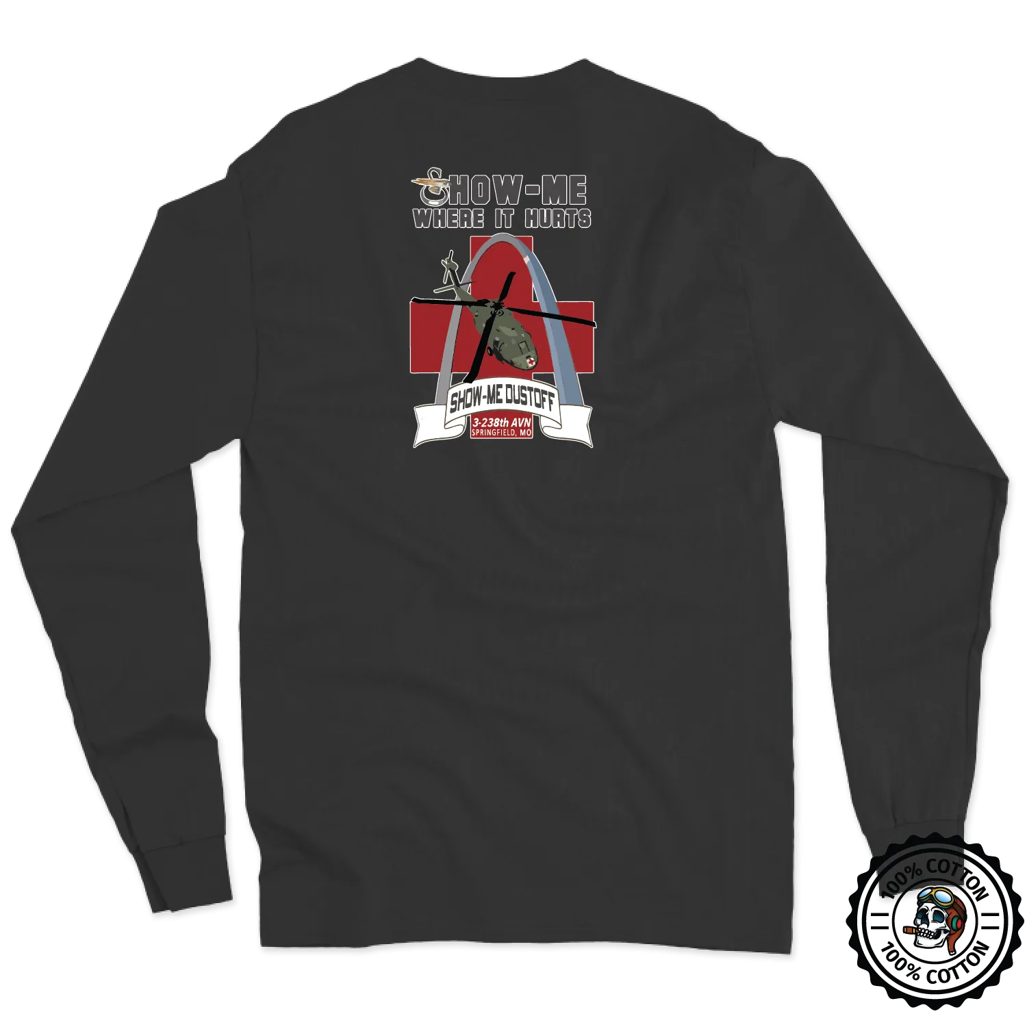 3-238 MedEvac “Show-Me Dustoff” Long Sleeve T-Shirt