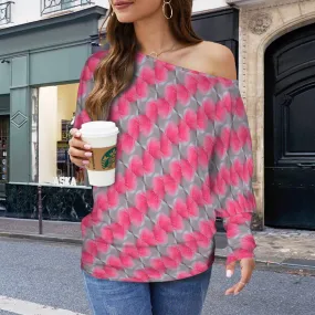 Batwing Long Sleeve Sweater Pink Butterfly Balm