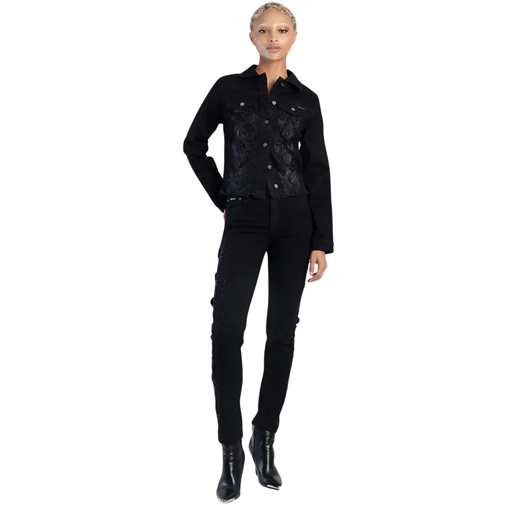Beauty - Slim Straight Leg With Side Seam Lace