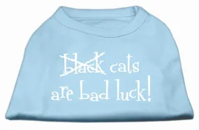 Black Cats are Bad Luck Screen Print Shirt Baby Blue L (14)