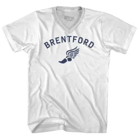 Brentford Running Track Winged Foot-Adult Cotton V-neck T-shirt