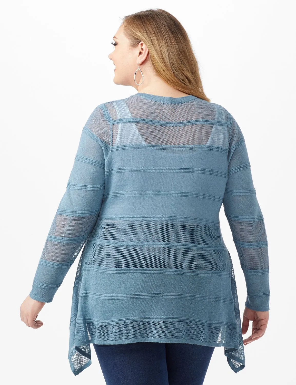Button Front Sharkbite Cardigan
