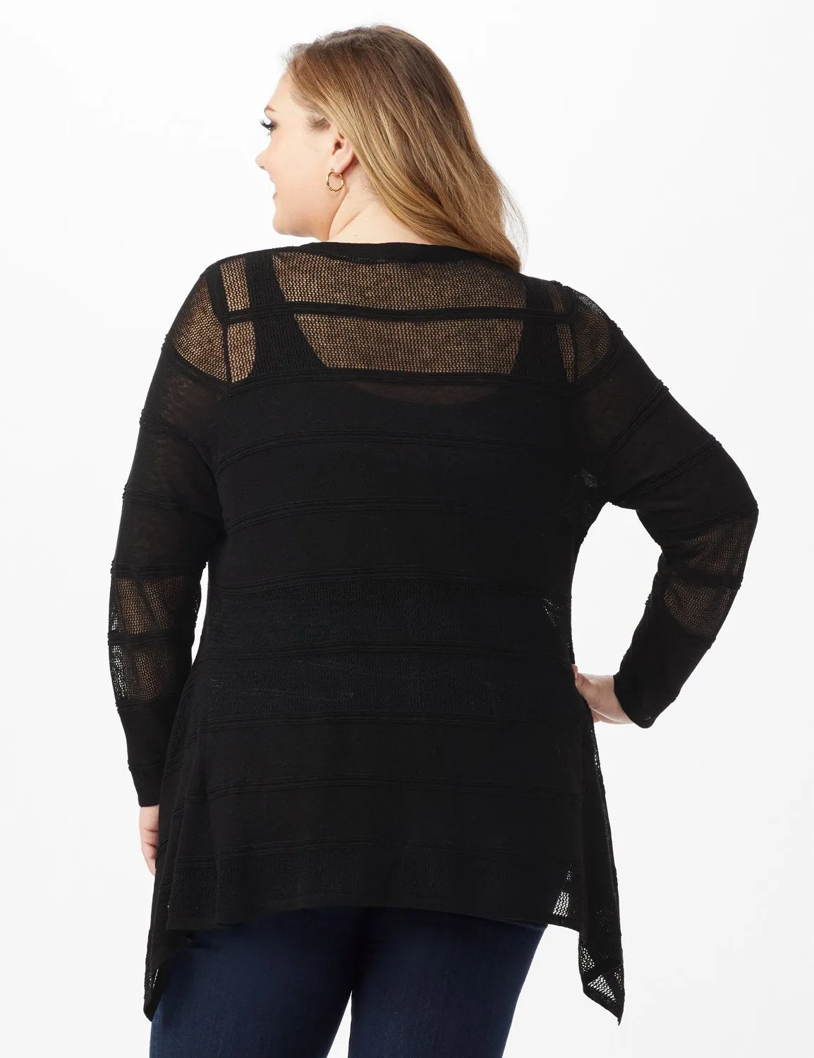 Button Front Sharkbite Cardigan