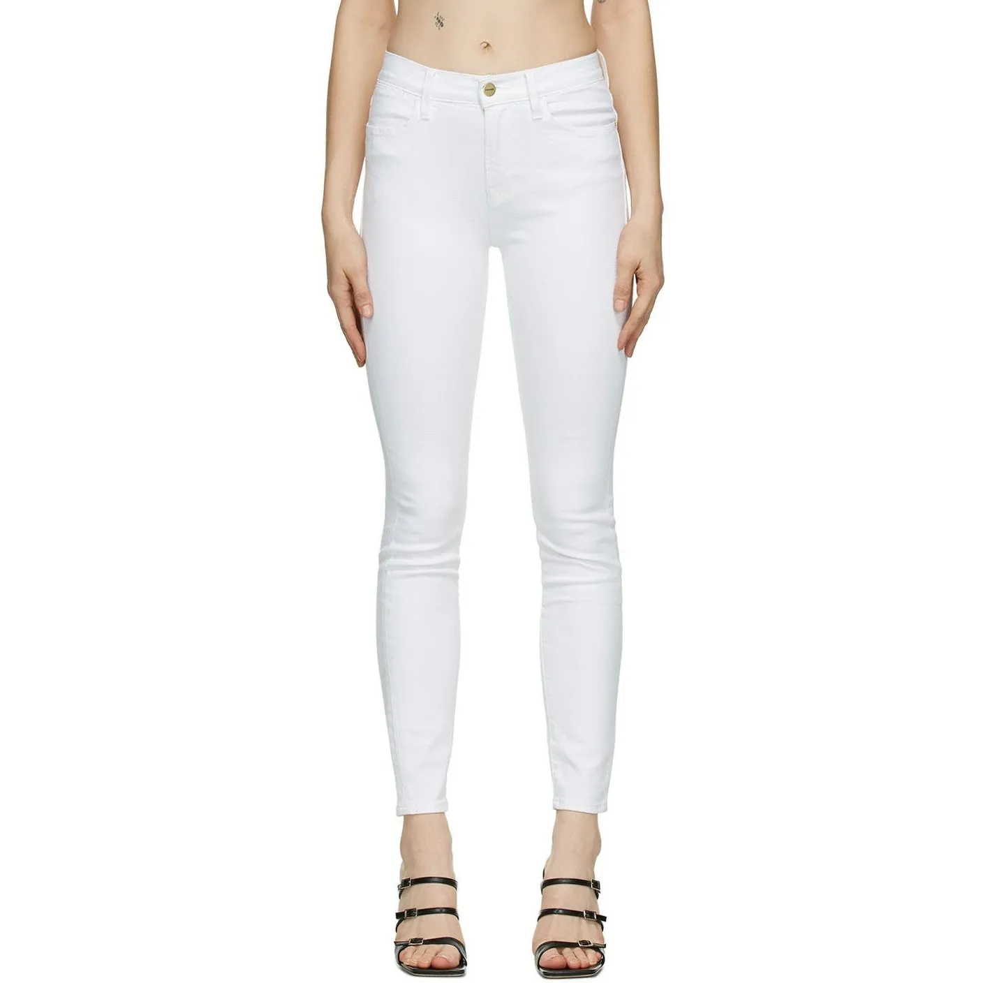 Frame White 'Le High Skinny' Jeans