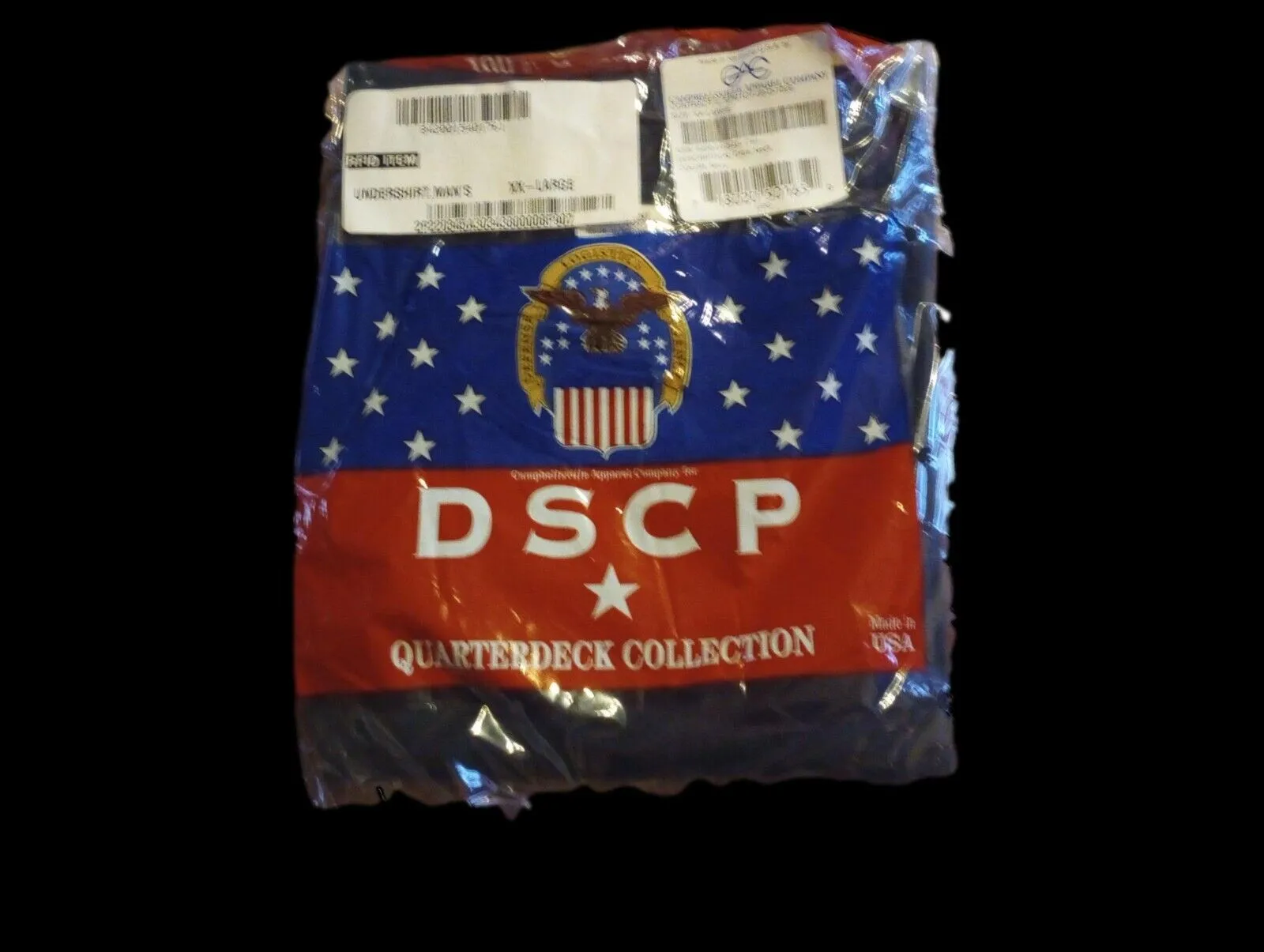 GENUINE US MILITARY BLUE T-SHIRT SHORT SLEEVE XX - LARGE US MADE DSCP UNDERSHIRT
