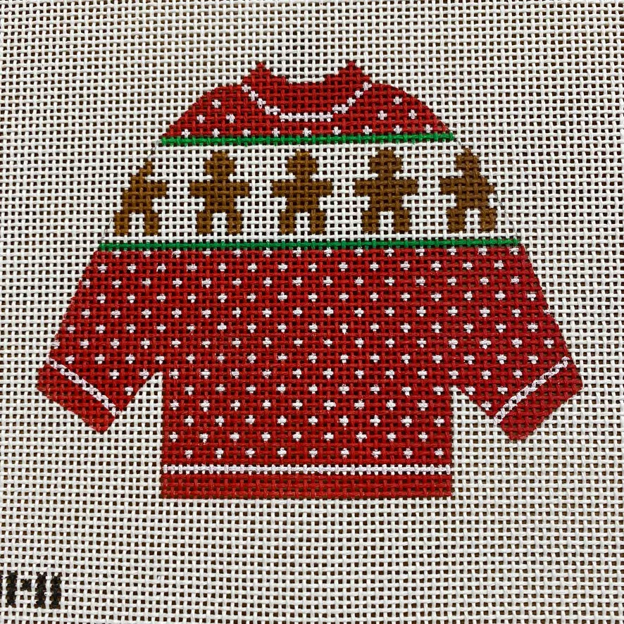 Gingerbread Pullover Needlepoint Canvas