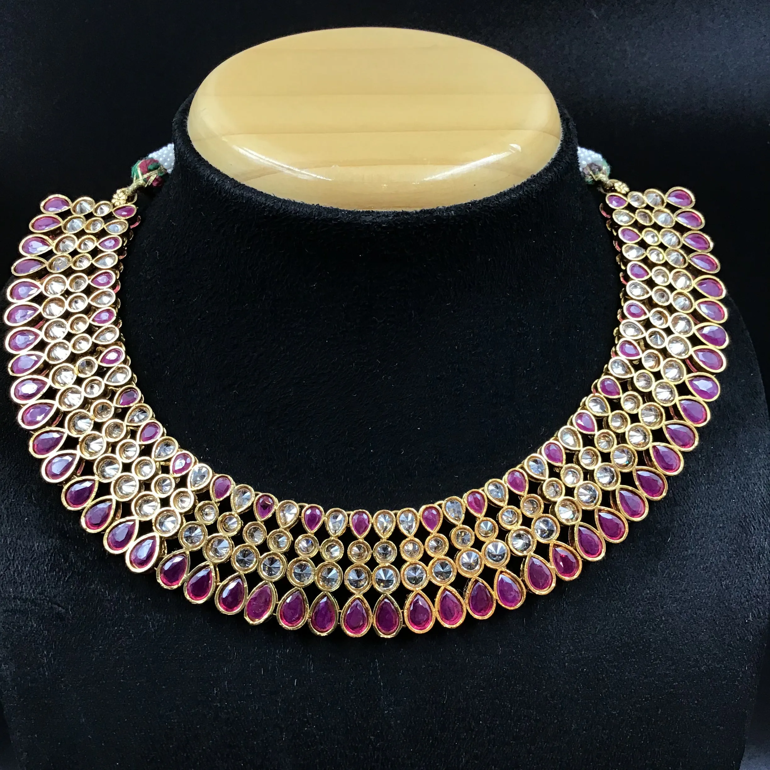 Gold Plated Round Necklace Set 1596-01