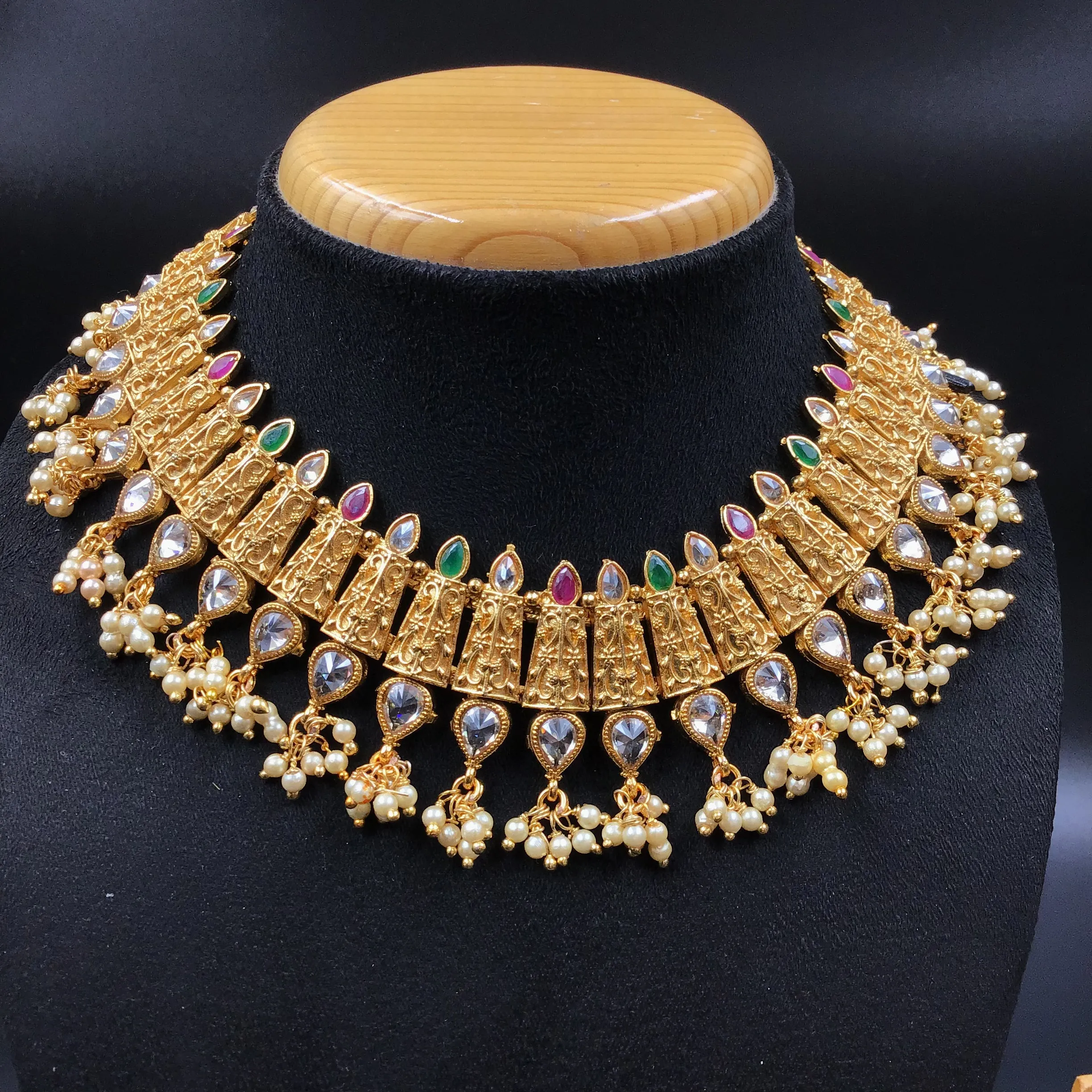 Gold Plated Round Necklace Set 5014-9079