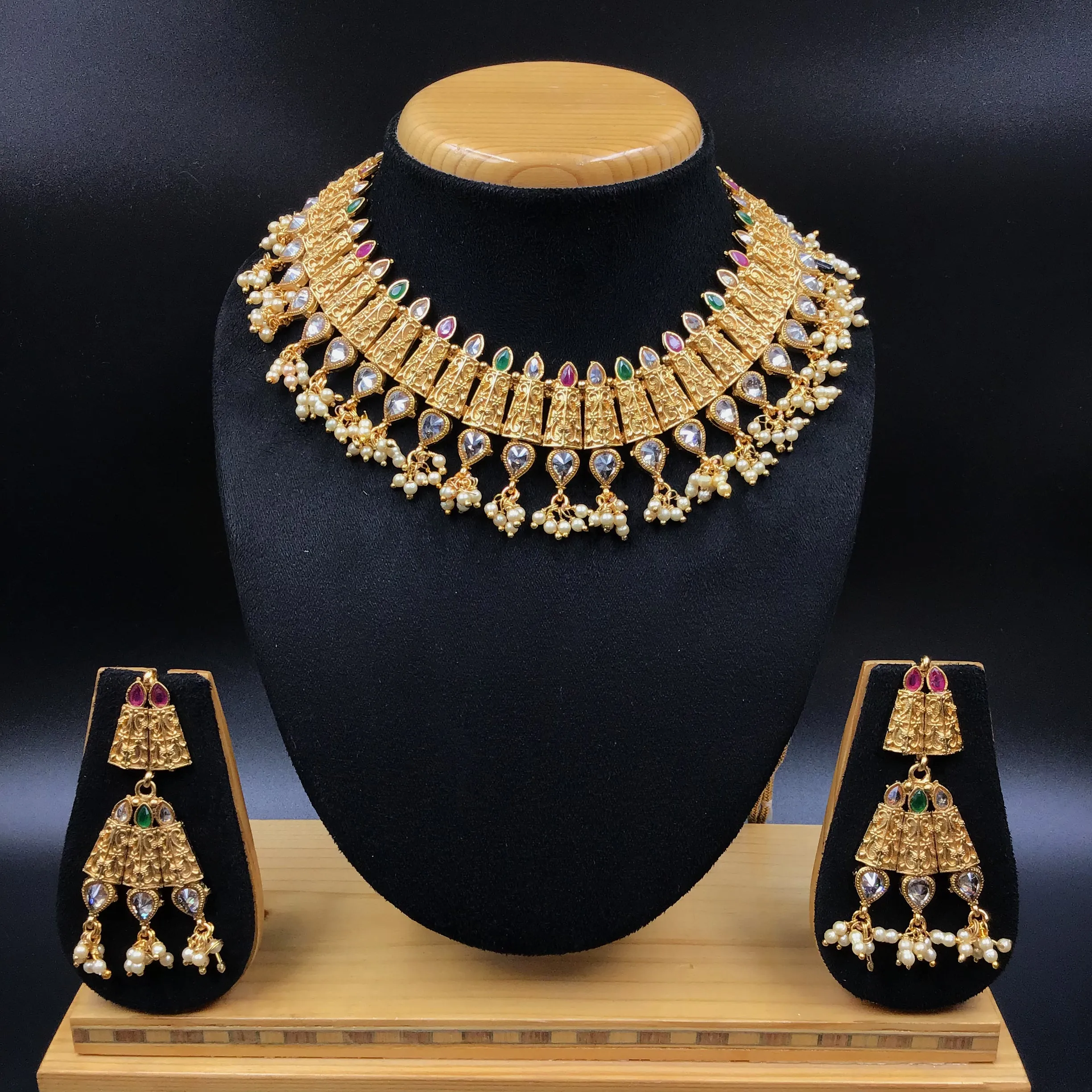 Gold Plated Round Necklace Set 5014-9079