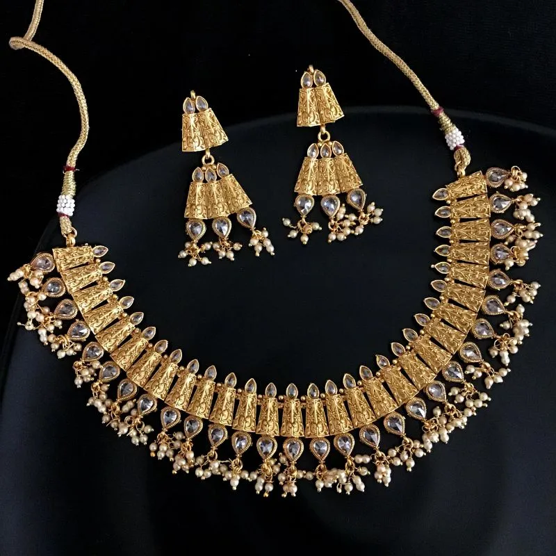 Gold Plated Round Necklace Set 5014-9079