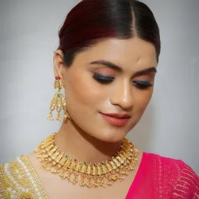 Gold Plated Round Necklace Set 5014-9079