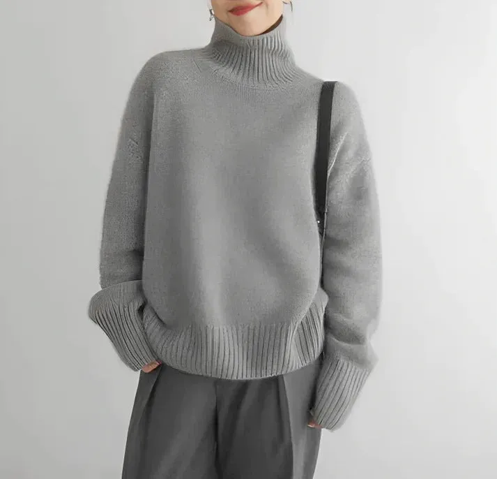 Goma - Stijlvolle rollneck pullover voor het voorjaar