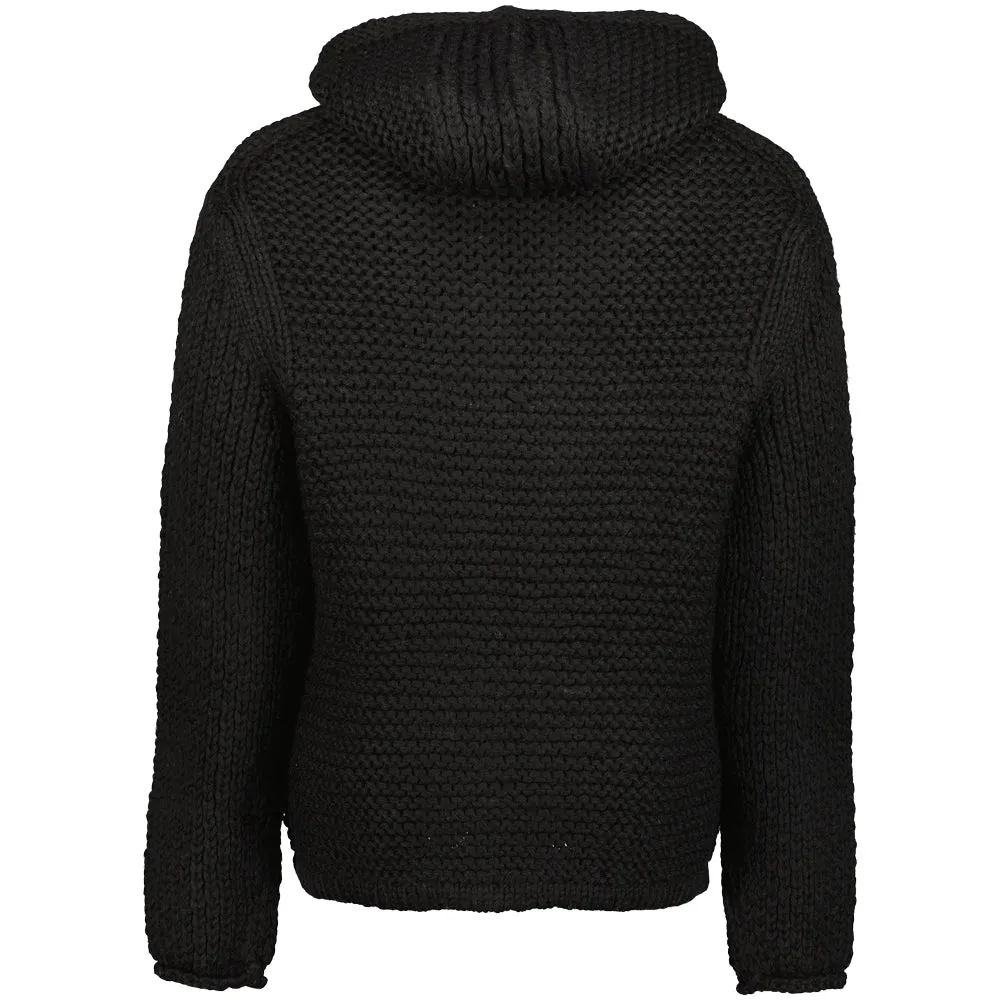 Handmade Wool Hooded Heavy Knit