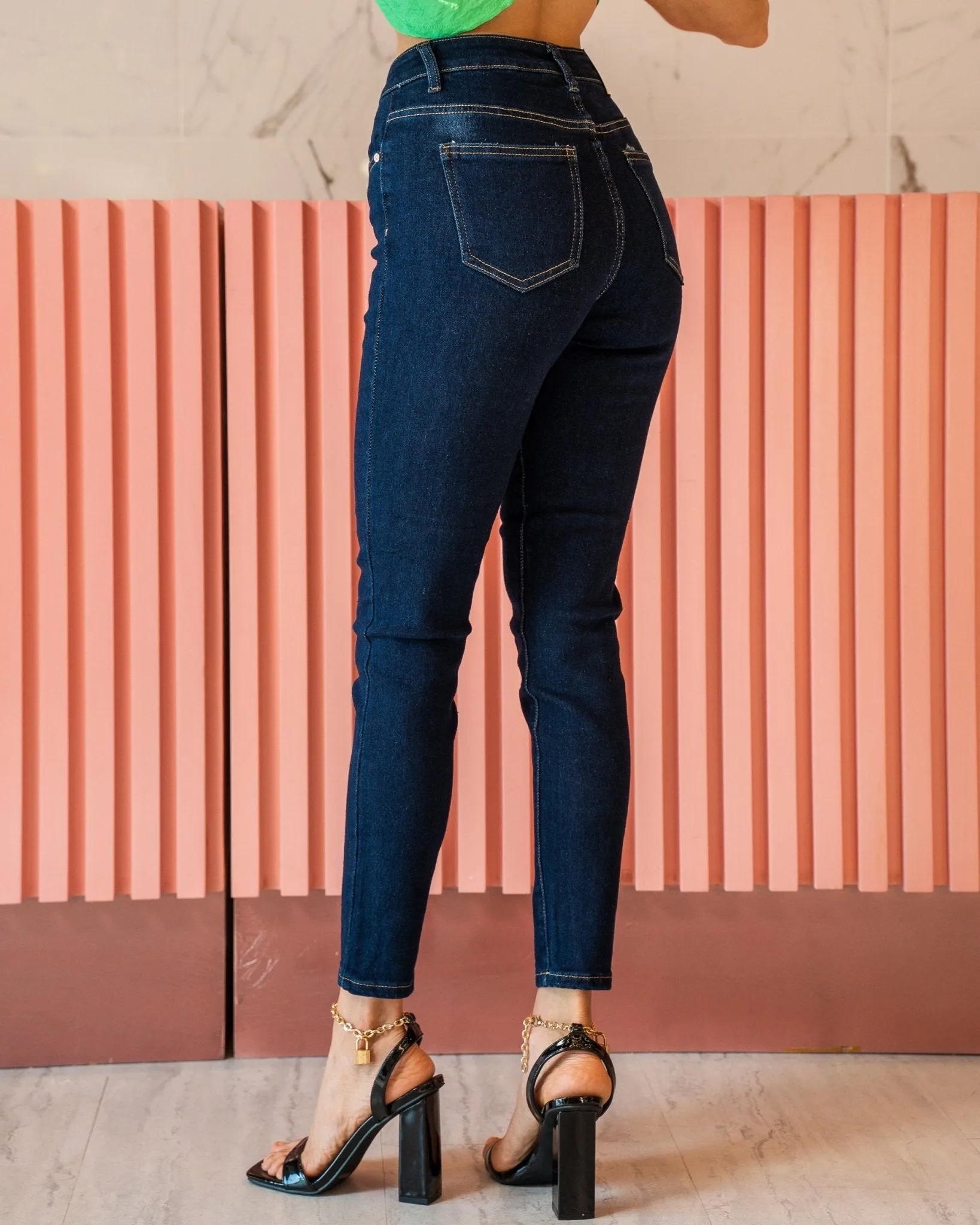 Jeans Skinny Dark Blue Lg