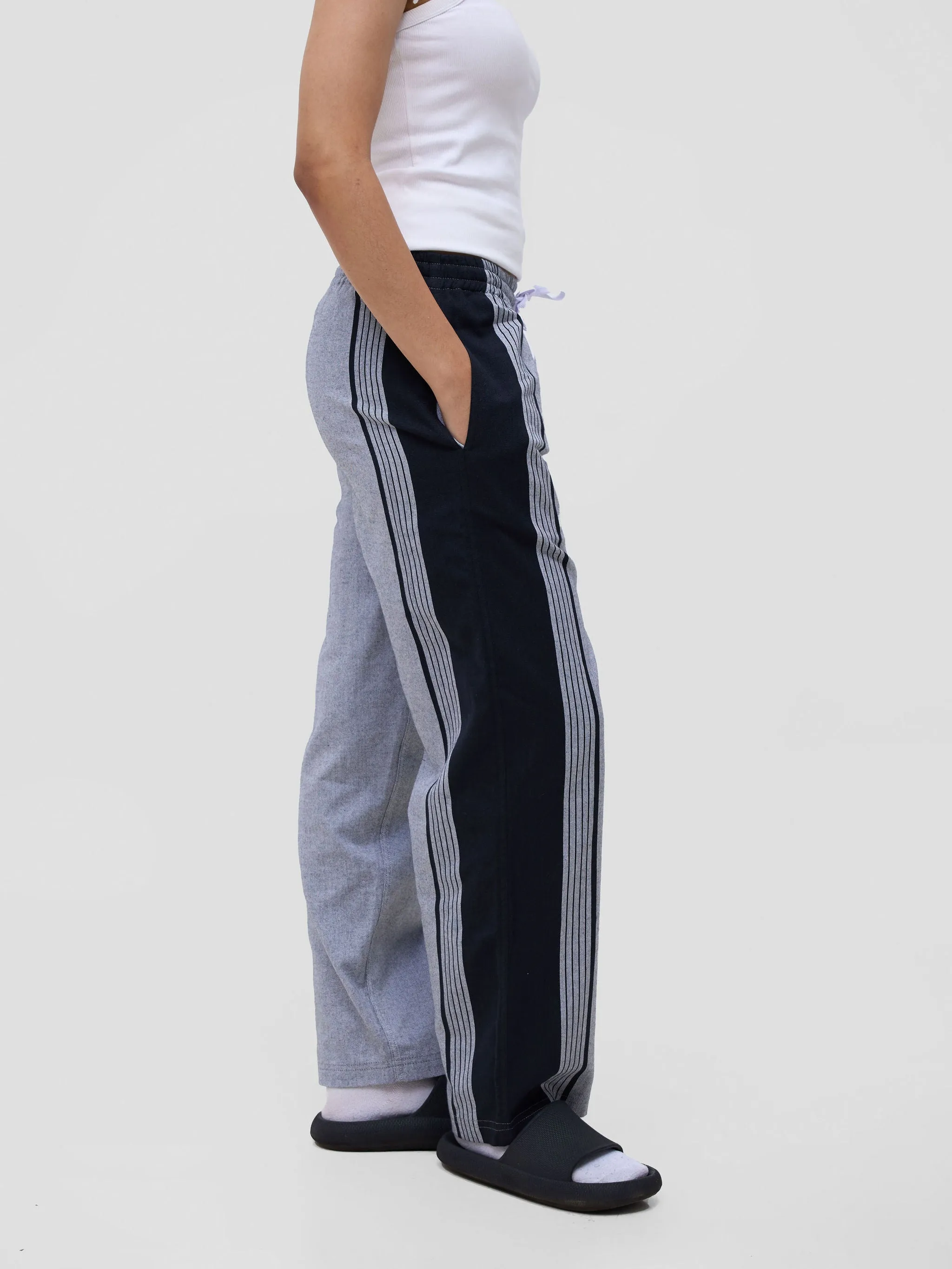 KIKOY TROUSERS IN GREY BLACK STRIPE