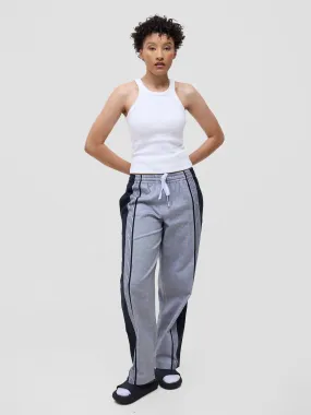 KIKOY TROUSERS IN GREY BLACK STRIPE