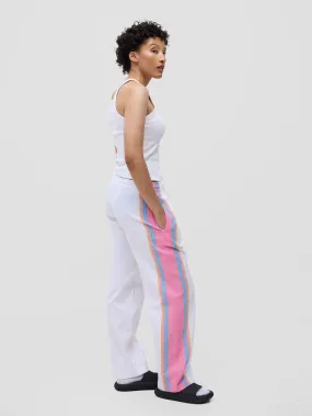 KIKOY TROUSERS IN WHITE PINK STRIPE