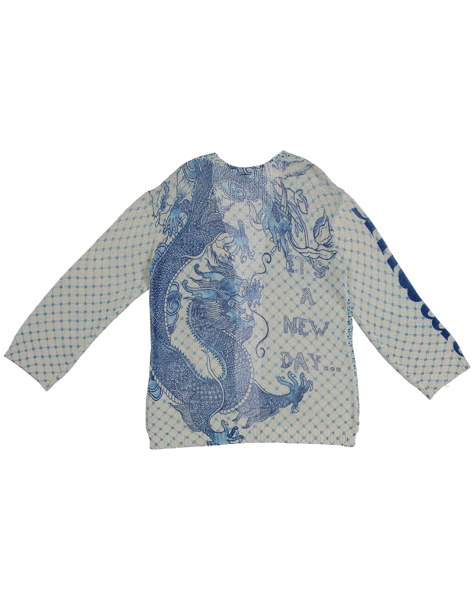 Me369 Victoria Amalfi Linen Printed Cardigan