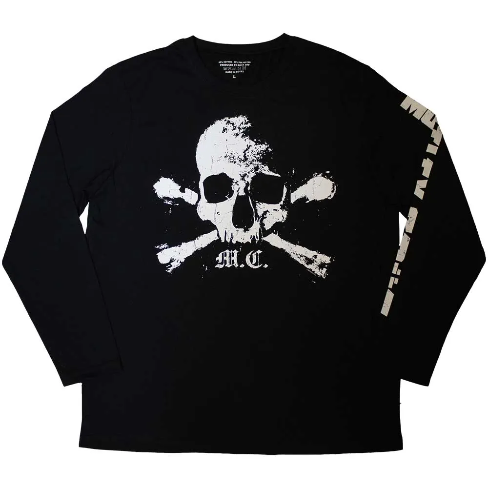 Motley Crue "Orbit Skull" Black Long Sleeve T shirt