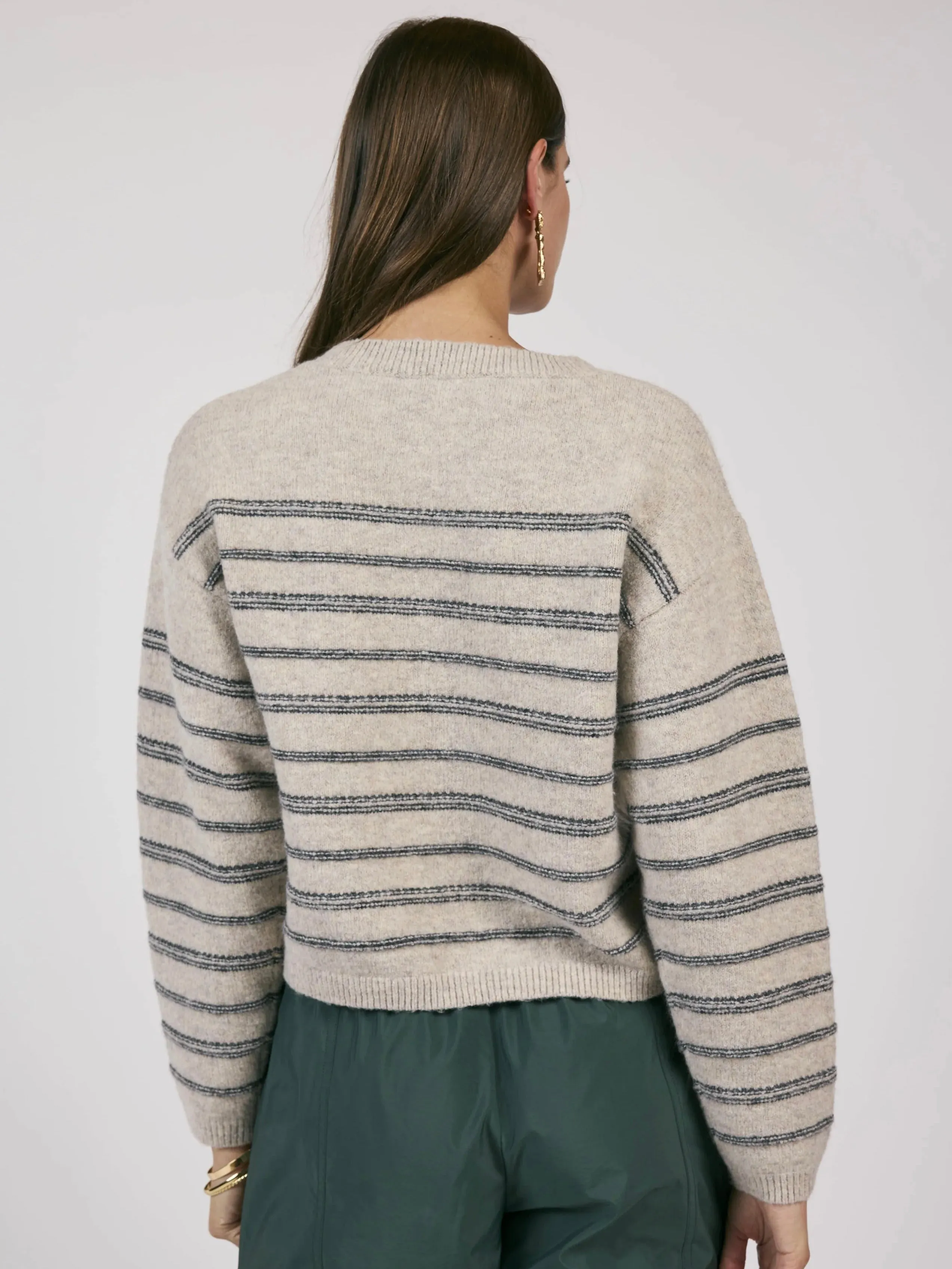 Open Windows Striped Pullover Sweater