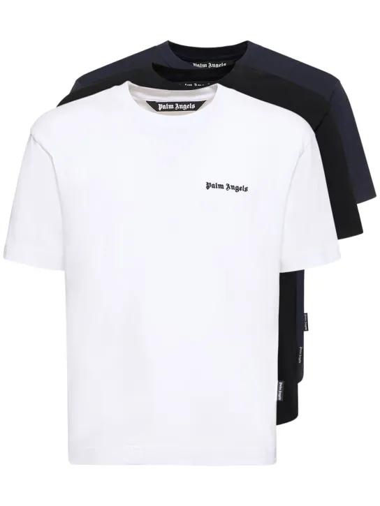 Palm Angels   Set of 3 logo cotton t-shirts 
