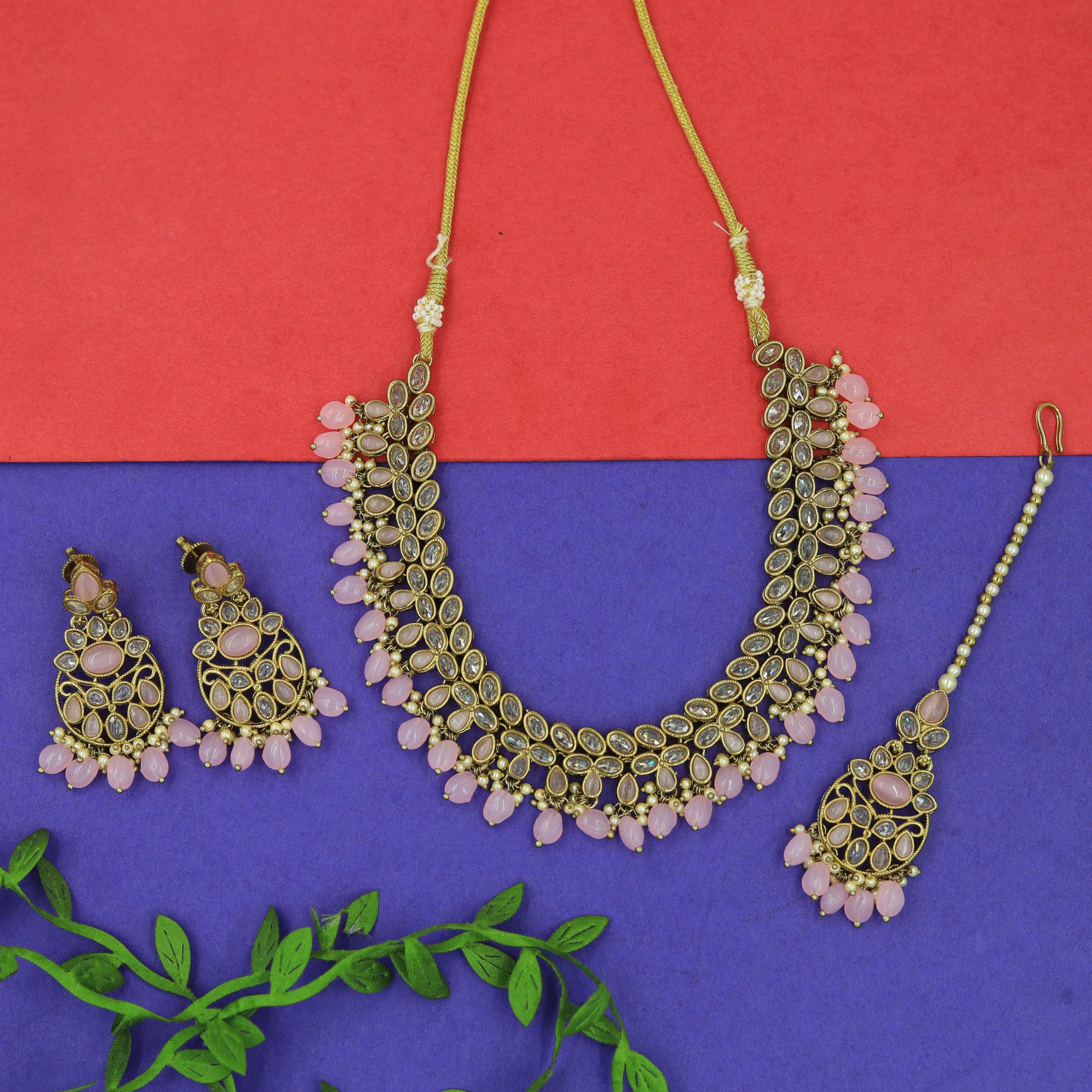 Round Neck Antique Necklace Set 4654-33