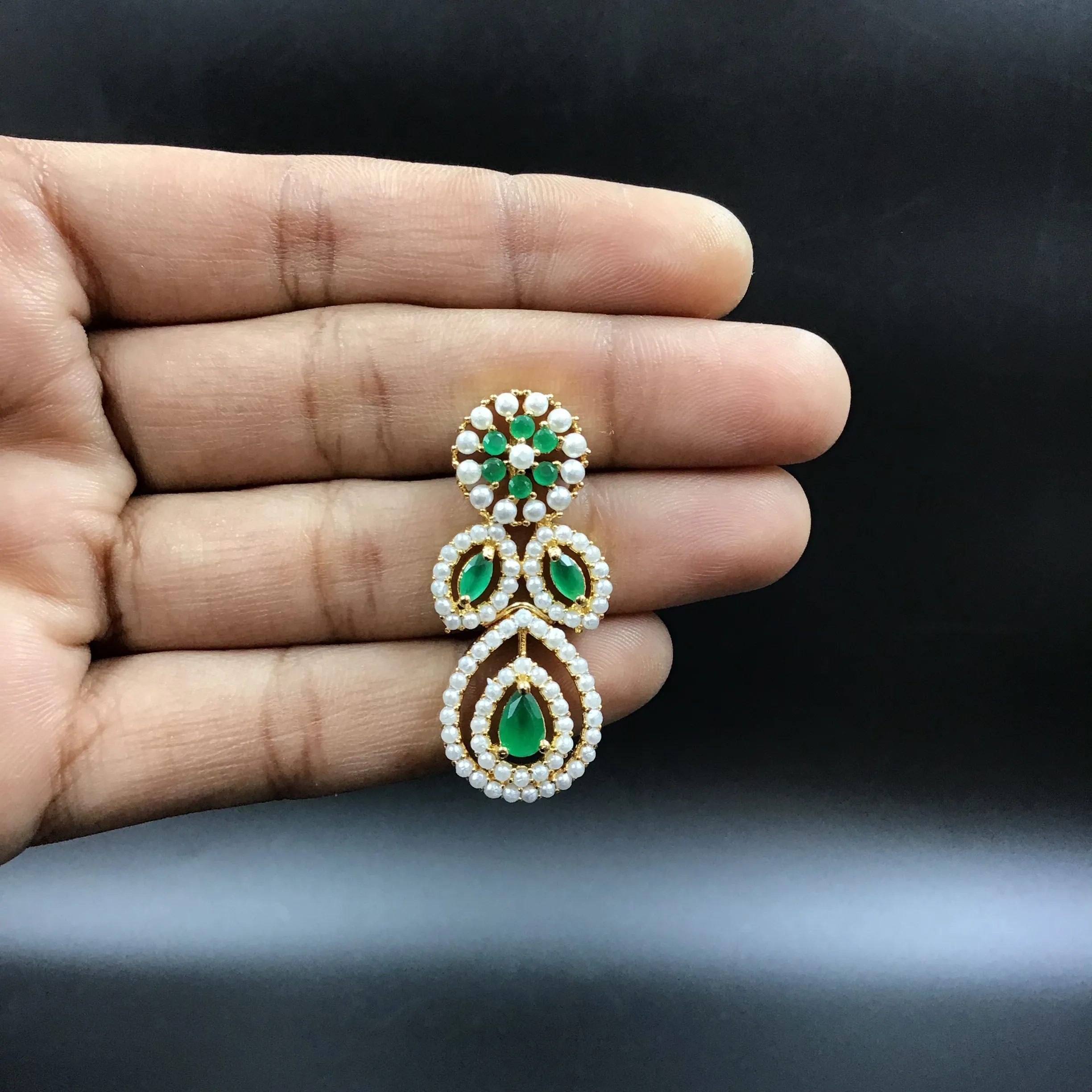 Round Neck Jadau Necklace Set 5991-65