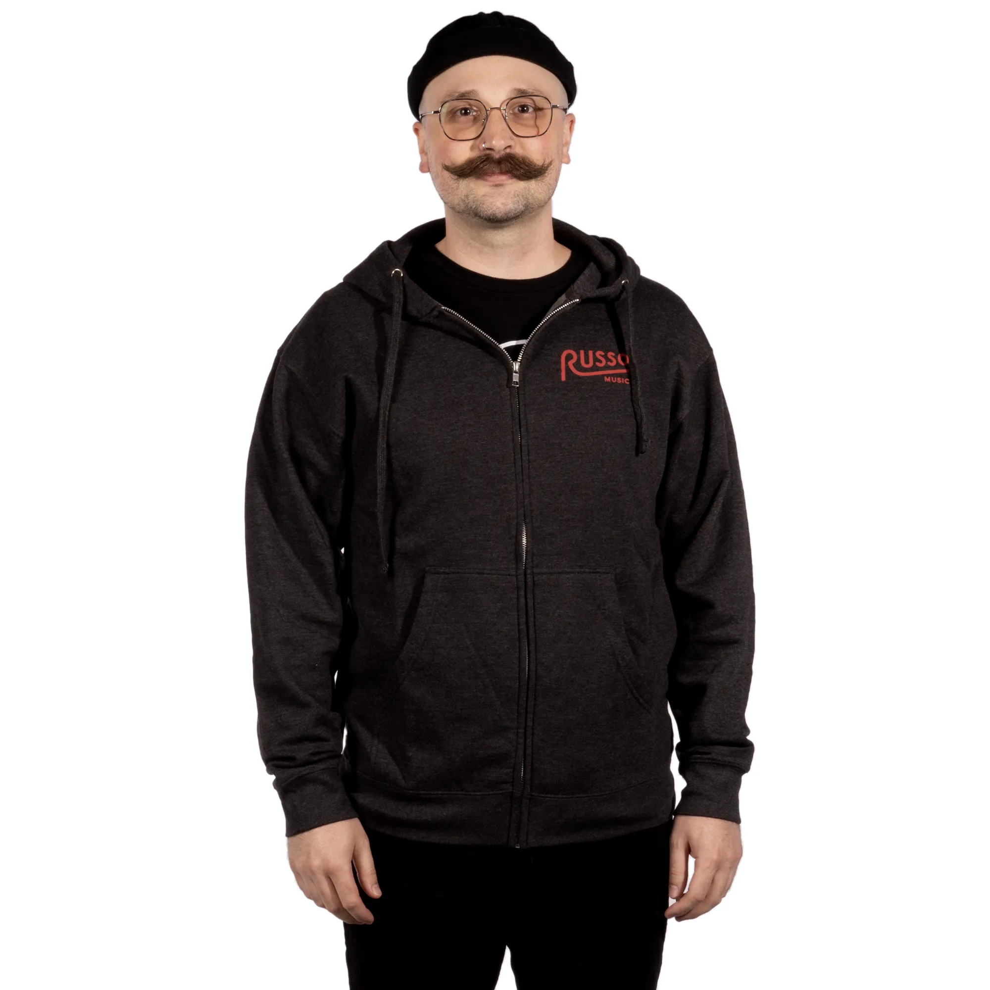 Russo Music Philly Spring Garden Logo Hoodie, Charcoal Heather
