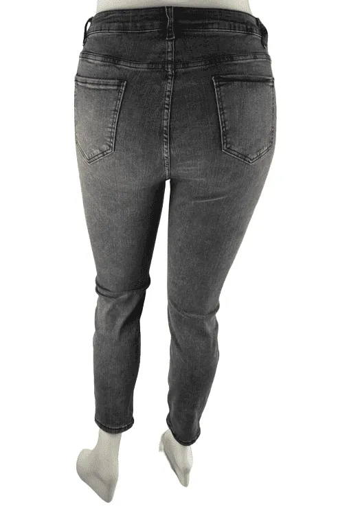 Shein women's black stonewashed jeans size 1XL