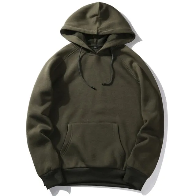 Solid Colorful Fleece Hoodie