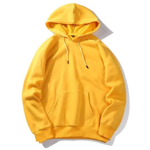 Solid Colorful Fleece Hoodie