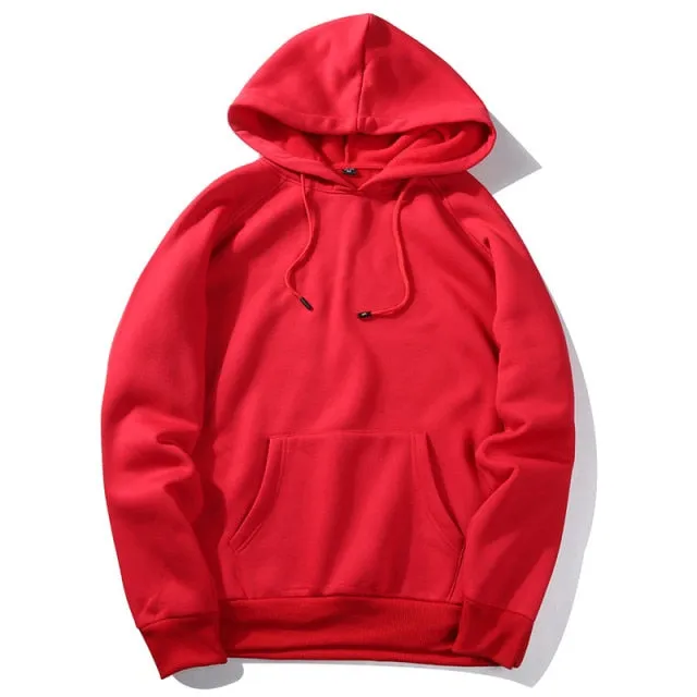 Solid Colorful Fleece Hoodie