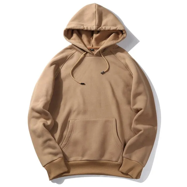 Solid Colorful Fleece Hoodie