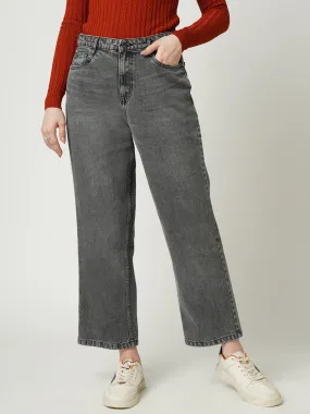Women High-Rise Loose Straight Fit Jeans