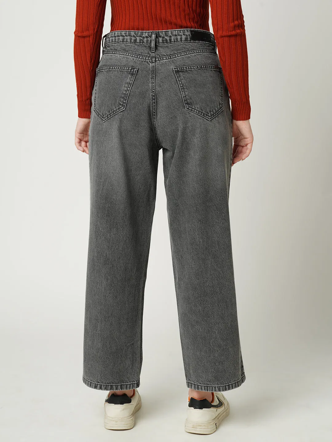 Women High-Rise Loose Straight Fit Jeans